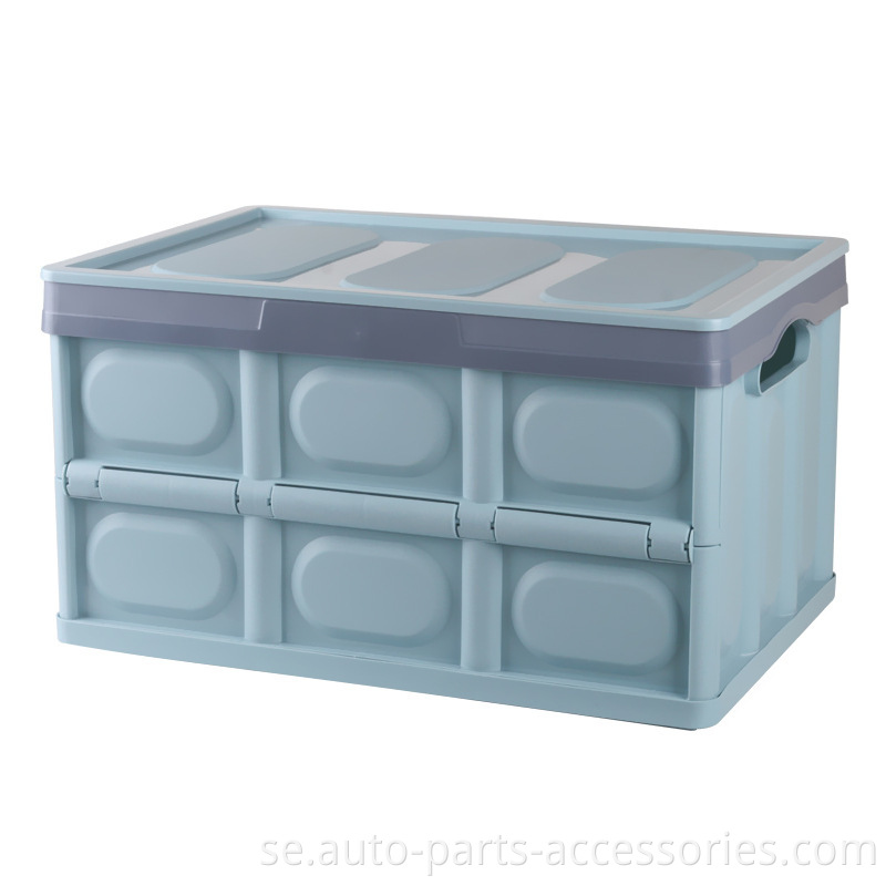 Bästsäljande stora 56L Eco Plastic Sorting Storage Cargo Container Car Trunk Organizer för SUV